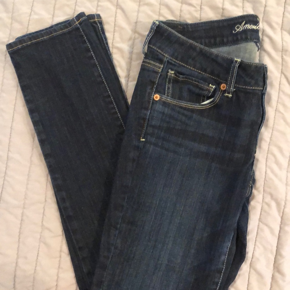 American Eagle Outfitters Skinny Jeans.  Dark wash.  Like new